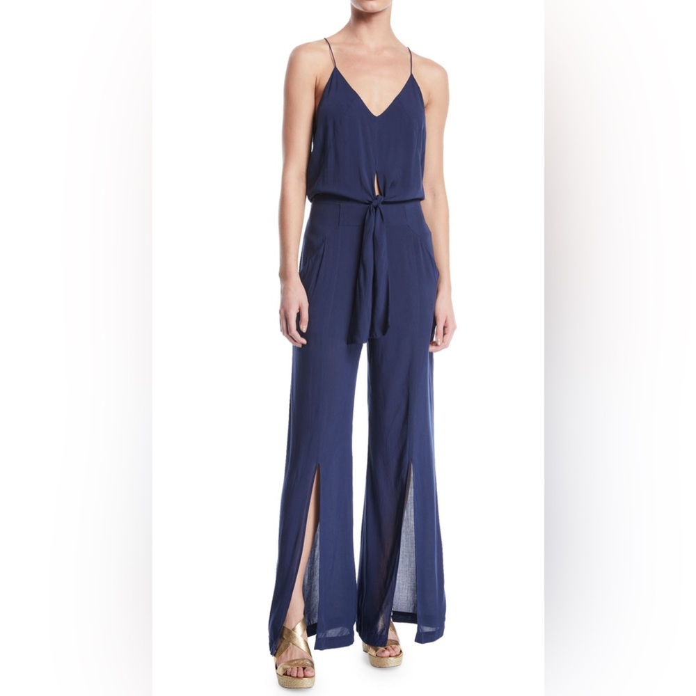 Vix Paula Hermanny Solid Nora Jumpsuit Navy Jumpsuit